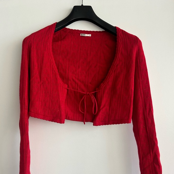 *SOLD* HOUSE OF CB Cherry Set — Perla Ribbed Knit Top + Knit Capri Trousers - Picture 4 of 6